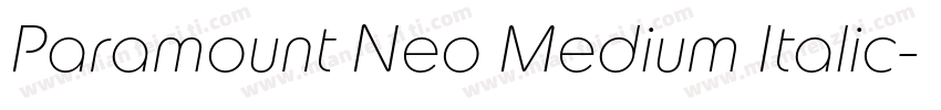 Paramount Neo Medium Italic字体转换